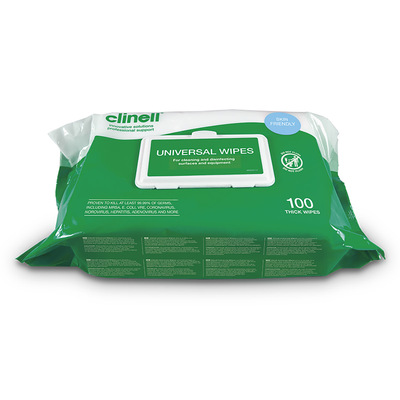 Clinell Universal Heavy Duty Multipurpose Wipes 100 X 6
