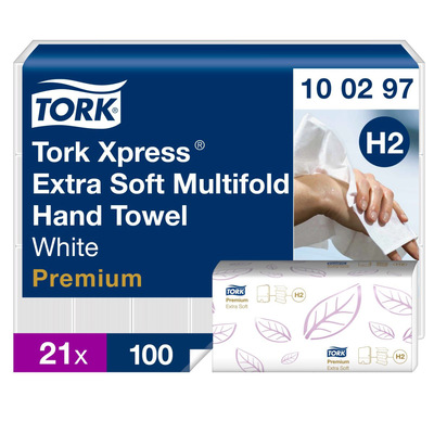 Tork Xpress Extra Soft Multifold Hand Towel White x2100