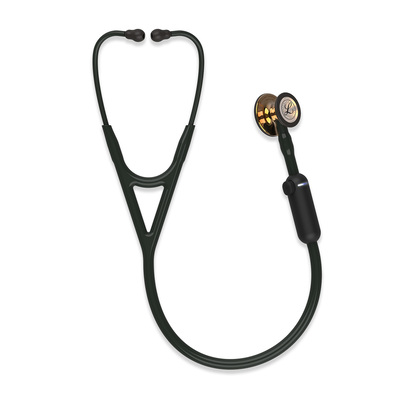 3M Littmann Core Digital Stethoscope Black w/ Copper Chestpiece (black tube stem and headset) Black/Copper