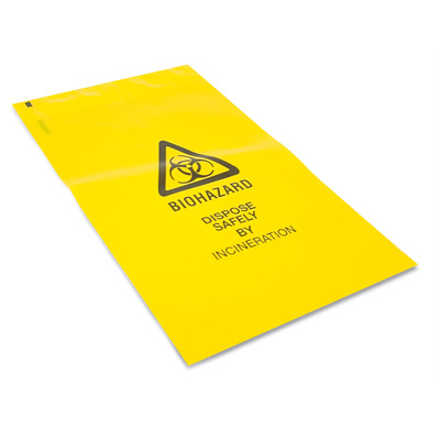 Yellow Clinical Waste Bags 90L - 20 x 71 x 99cm- x25