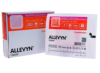 Allevyn AG Gentle Border Dressing 7.5 x 7.5cm x10