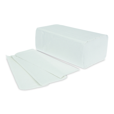 Economy White C-Fold 1 Ply Hand Towel White Box of 12 sleeves, 240 in each sleeve