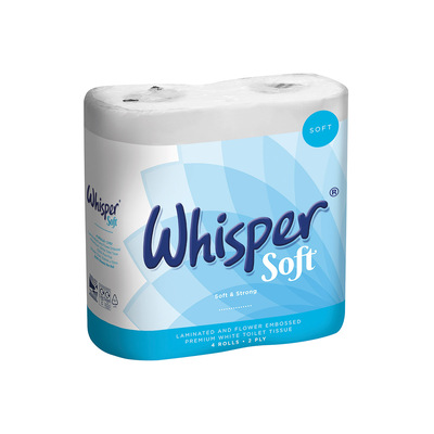 Whisper Soft 2 Ply Toilet Tissues White x40