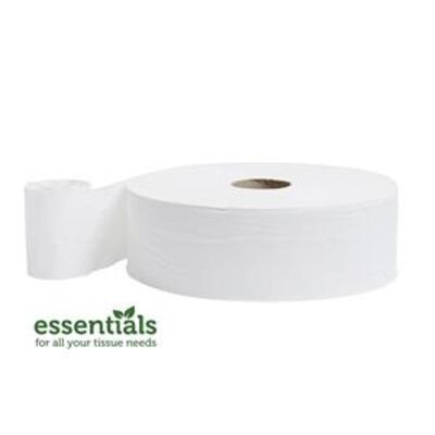 Jumbo Toilet Roll  Pure Pulp  White 90mm x 400m x6