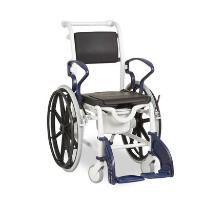 Self-Propelled Shower/Commode Chair (100kg) - Fixed Height