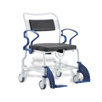 Wide Mobile Shower/Commode Chair (200kg) - Fixed Height