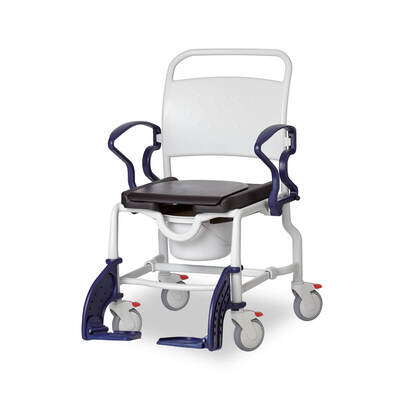 Wide Mobile Shower/Commode Chair (150kg) – Fixed Height