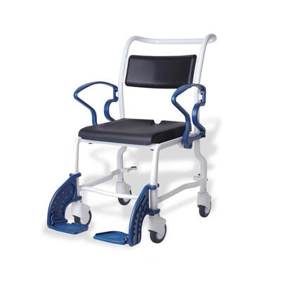 Mobile Transport/Shower Chair (150kg) - Fixed Height