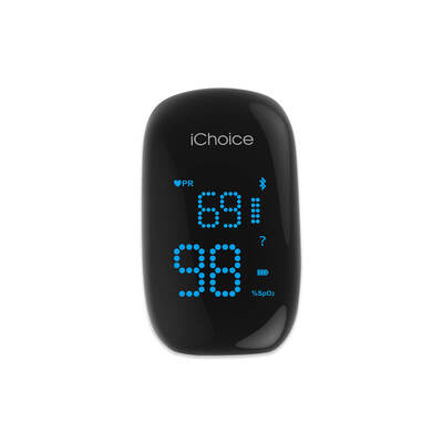 Choicemed BT Fingertip Pulse Oximeter Black 35mm (H) X 36mm (W) X 64mm (L)