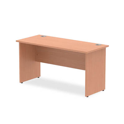 Impulse 1400 x 600mm Straight Desk Beech Top Panel End Leg MI001730 DD