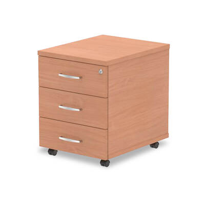 Impulse 3 Drawer Mobile Pedestal Beech I000065