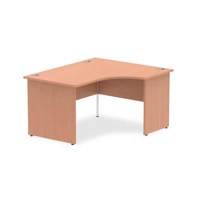 Impulse 1400mm Right Crescent Desk Beech Top Panel End Leg I003872