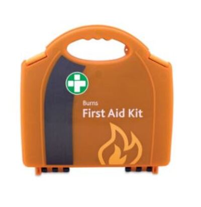 BURNS FIRST AID KIT IN RED BOX x1