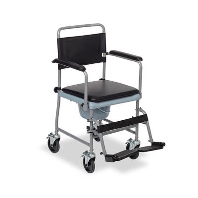 GLIDEABOUT COMMODE CHAIR 4 BRAKED CASTORS