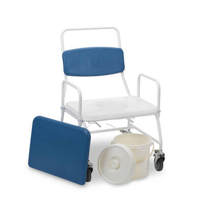 Birstall bariatric mobile commode - 4 brake castor