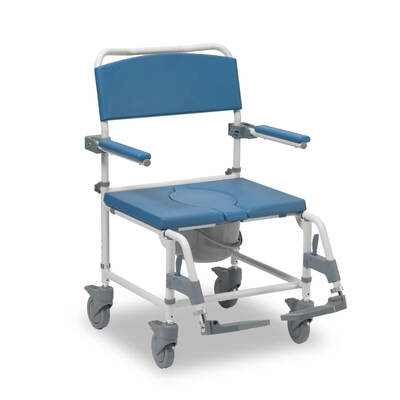 Aston alu shower/commode chair Bariatric